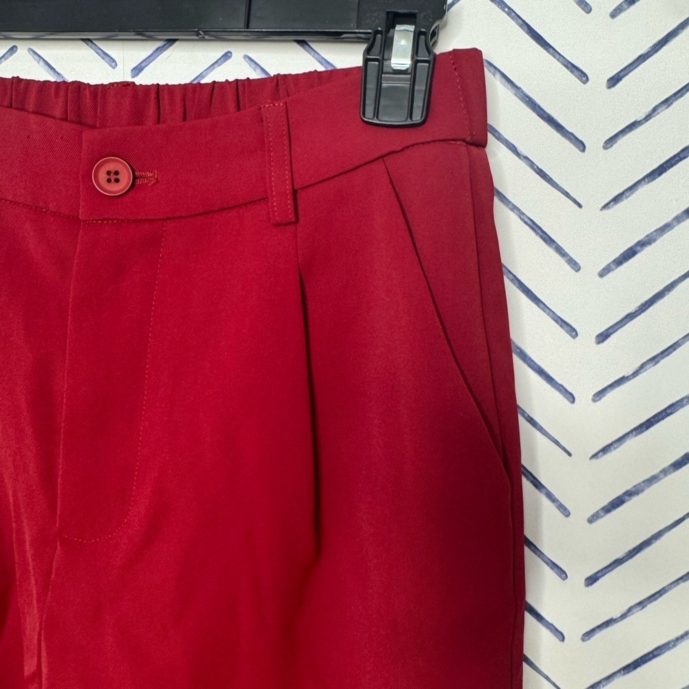NWOT Pretty Garden Burgundy Trouser Wide Leg Pants Stretchy Size Small - Picture 6 of 7